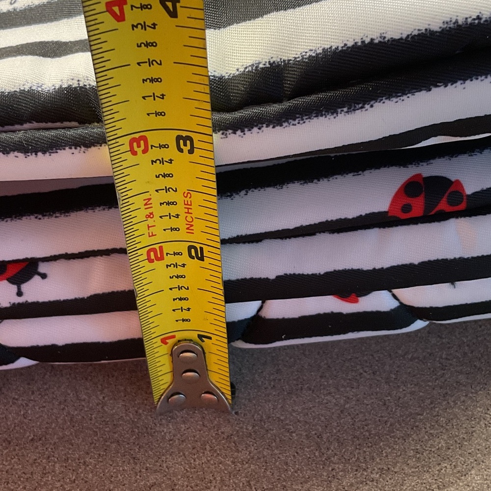 Lug Black and White Striped Crossbody with Ladybug Design - Picture 4 of 10